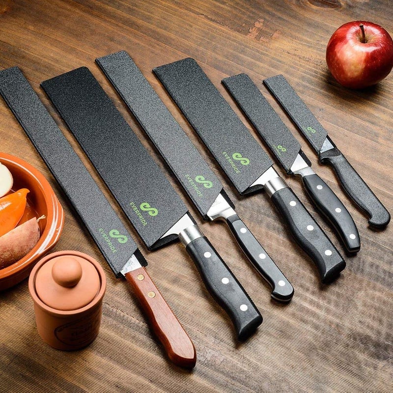 EVERPRIDE Chef Knife Sheath Set (6-Piece Set) Universal Blade Edge Cover Guards for Chefâ€™s and Kitchen Knives â€“ Durable, BPA-Free, Felt Lined, Sturdy ABS Plastic â€“ Knives Not Included - Image 2